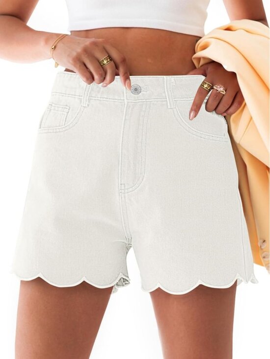 Pants - Womens High Waisted Jean Shorts